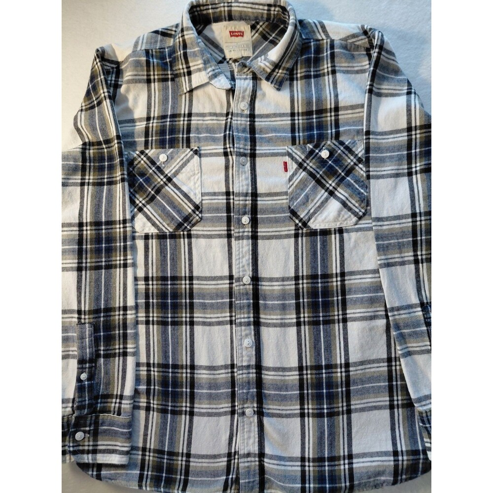 Levi Strauss & Co. Men's Plaid Flannel Button-Up